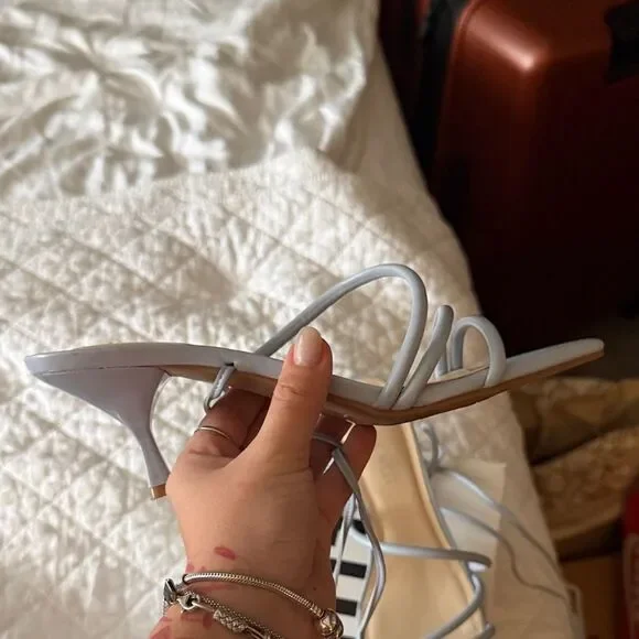 Nine West Women's Blue Strappy Sandals - Picture 2 of 4